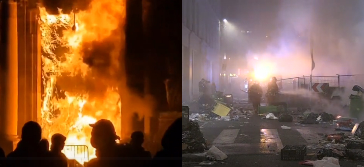 Bordeaux town hall on fire, French protestors opposed new retirement age