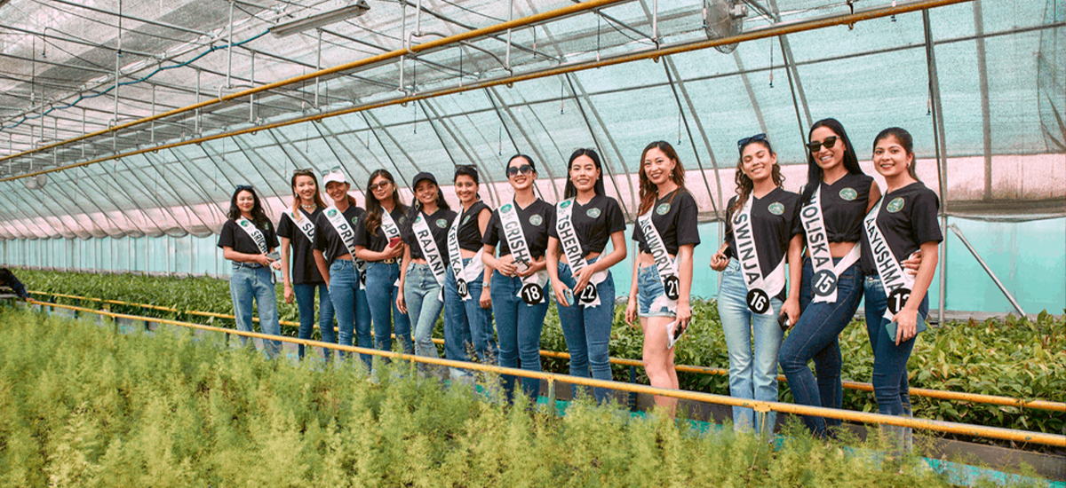 Dabur Vatika Miss Nepal 2023 Contestants visit Dabur Nepal Nursery at Banepa