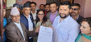 Rabi Lamichhane registers candidacy for by-election