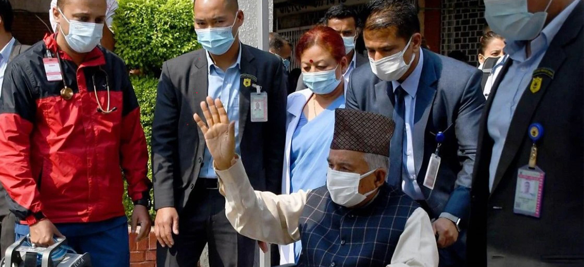 President Poudel returns home