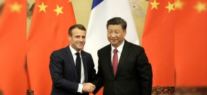 French president Macron arrives in China