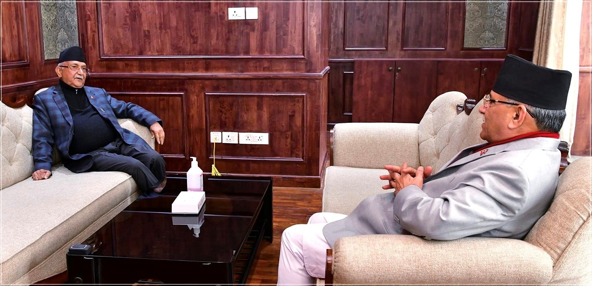PM Dahal, UML Chair Oli meet