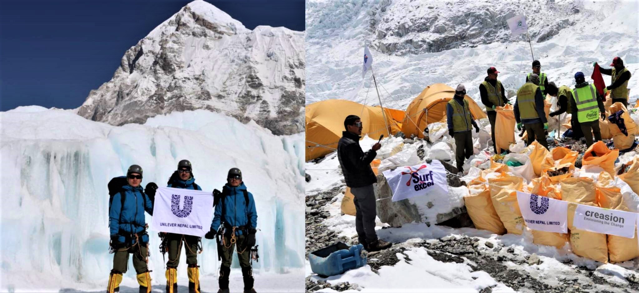 Mountain Clean-up Campaign 2023: Nepali Army succeeds in collecting 35708 Kg of waste from Mt. Everest and other peaks jointly in collaboration with Unilever Nepal