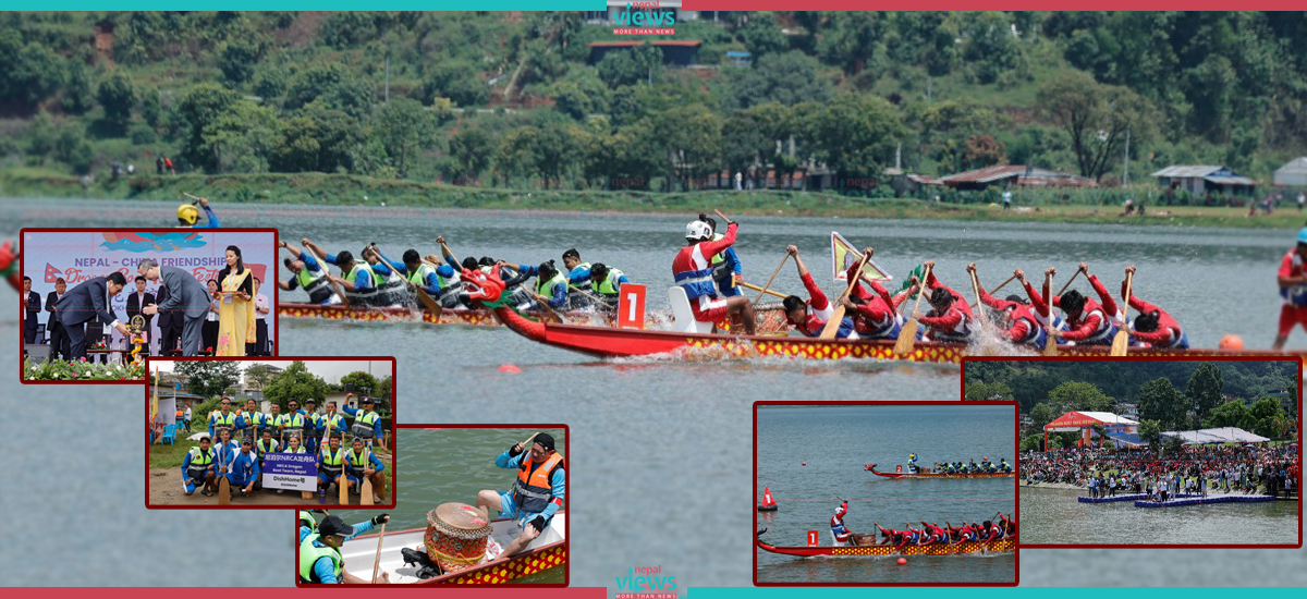 Nepal-China Friendship ‘Dragon Boat Race’ Festival begins in Pokhara (Photo Feature)