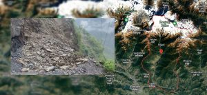 Landslide causes damages to micro hydel project
