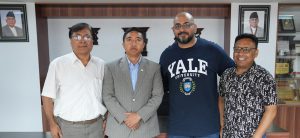 NSC member secretary Ghising and German Judo coach Mansur meet