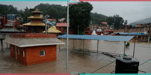Incessant rainfall increases water level in Bagmati, Flood in Gokarneshwor area (Photo Feature)