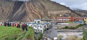 Mustang floods sweep away 10 houses, police post and bridge