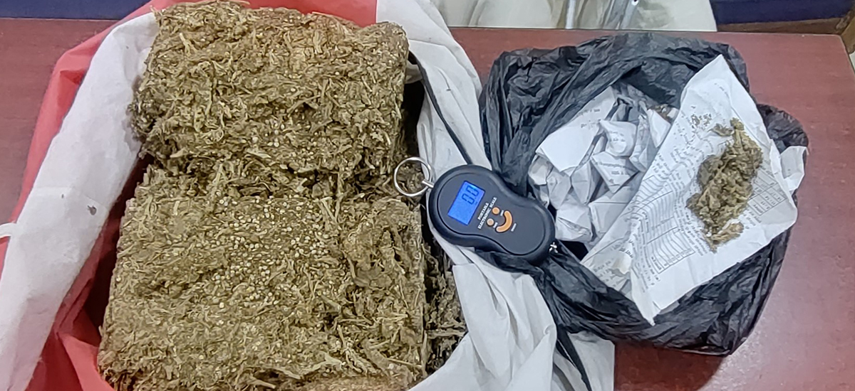 Ten persons held with parcels containing cannabis and heroin