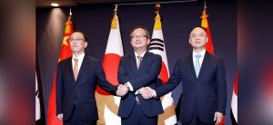 South Korea hosts rare talks with Japan, China diplomats