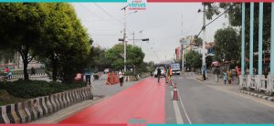 Red Lane for Fast Track Suryabinayak–Ratnapark Ready (Photo Feature)