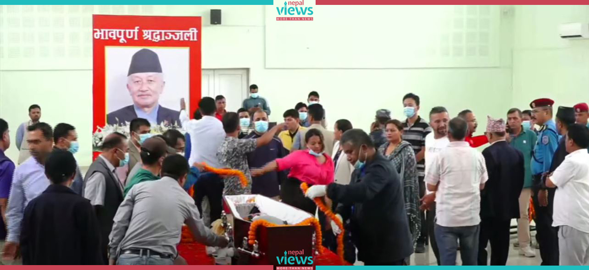 Nembang’s body kept at CPN (UML) Office for last tribute