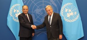 PM Dahal in NYC: Meets with UNSC Guterres