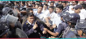 Police use baton charges over local-level officials, more than 12 injured