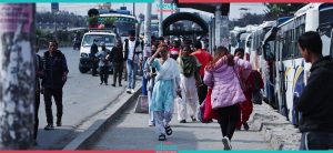 People returning to Kathmandu after Dashain celebration