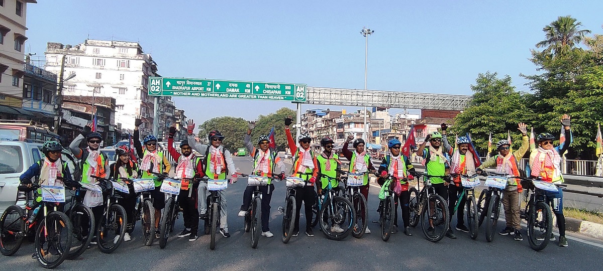 Mechi-Mahakali bicycle tour begins to promote tourism