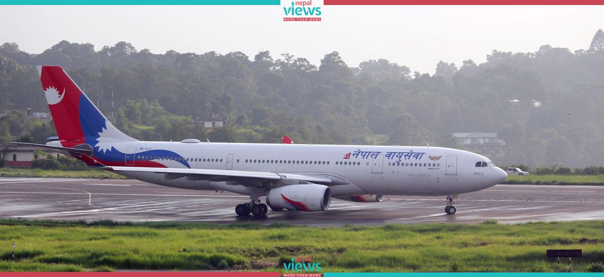 Nepal Airlines lands at TIA after 2 hours