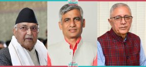 CM Karki’s meeting with NC leader Dr. Koirala and CPN(UML) Chairperson Oli 