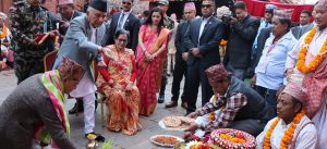 President Paudel offers special worship at Nawadurga Temple