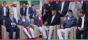 Political leaders in tea reception of CPN (UML) (Photo Feature)