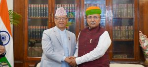 Law Minister Gurung pays courtesy call on Indian Minister Meghwal
