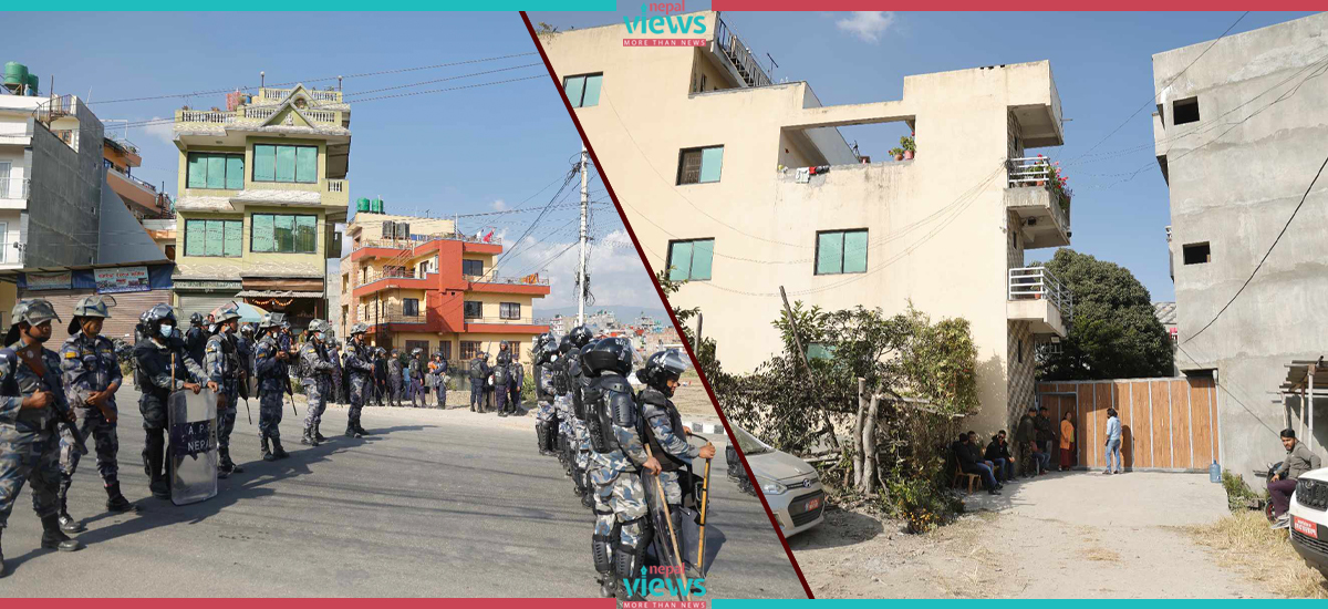 Situation outside Durga Prasai’s residence (Photos)