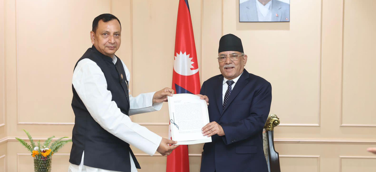Political delegation from Madhesh Province presents six-point memo to PM Dahal