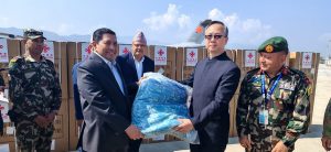 China sends relief materials for earthquake victims, worth Rs. 30 crore