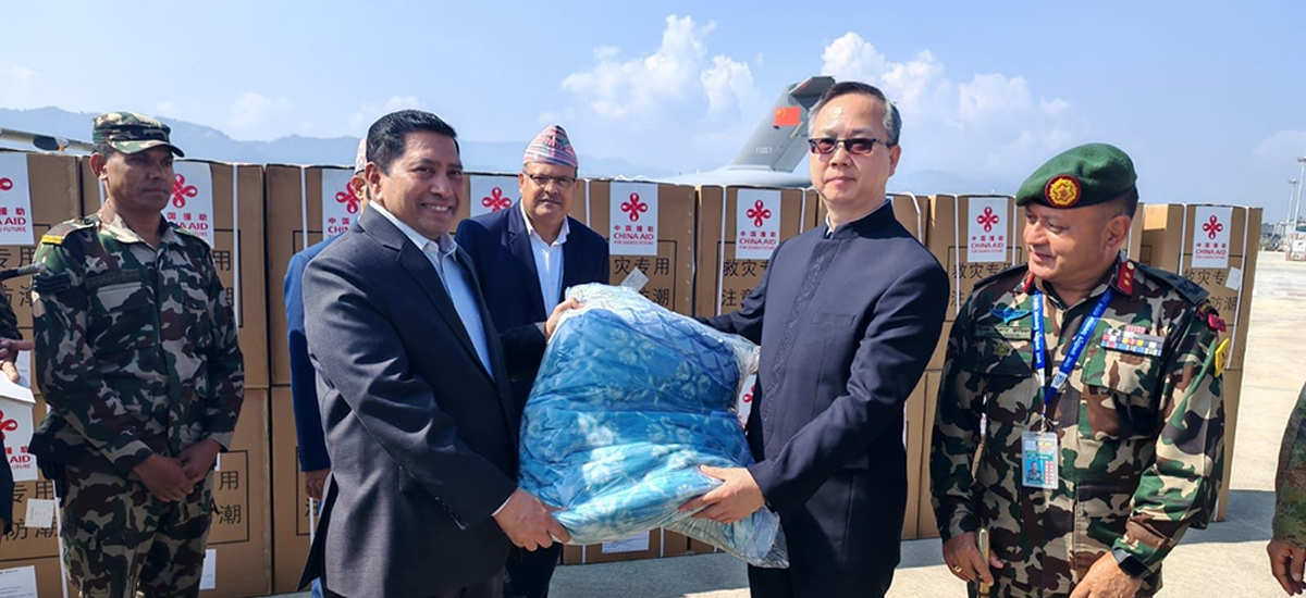 China sends relief materials for earthquake victims, worth Rs. 30 crore
