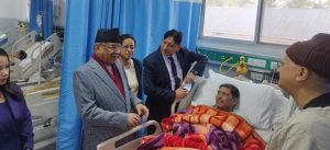 PM Dahal visits Home Minister Shrestha