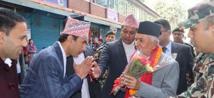 President Paudel arrives Baglung to attend Baglung Festival
