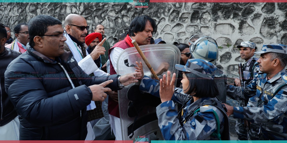 Police arrest CK Raut and more than 2 dozen cadres in Maitighar (Photo feature)