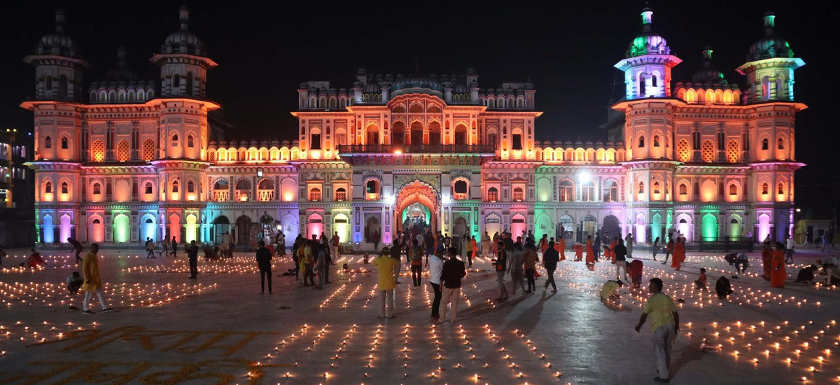 1 Lakh 25 thousand lamps lightening ceremony in Janaki Temple
