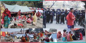Police encircle demonstrators in Bhandarkhal Forest (Photo feature)