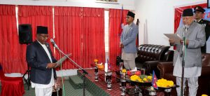 Newly appointed Minister Pariyar takes oath of office