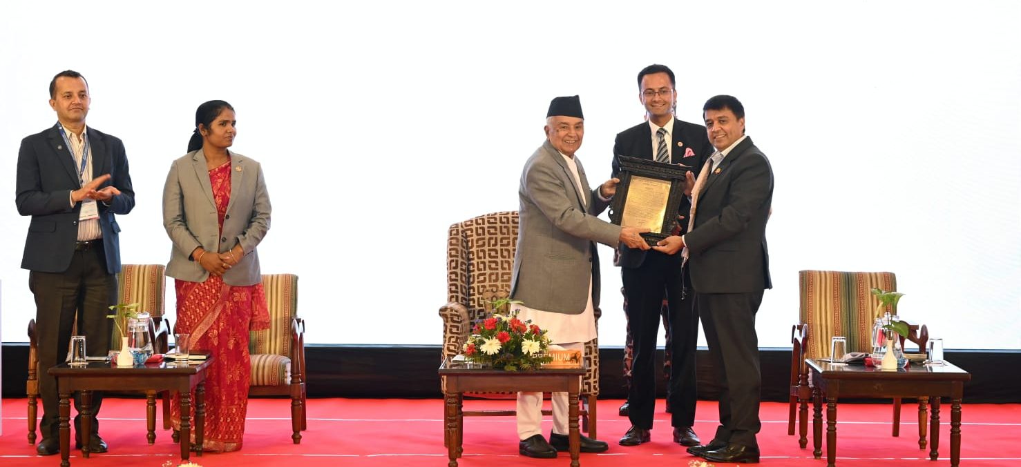 FNCCI President Dhakal receives Corporate Excellence Award