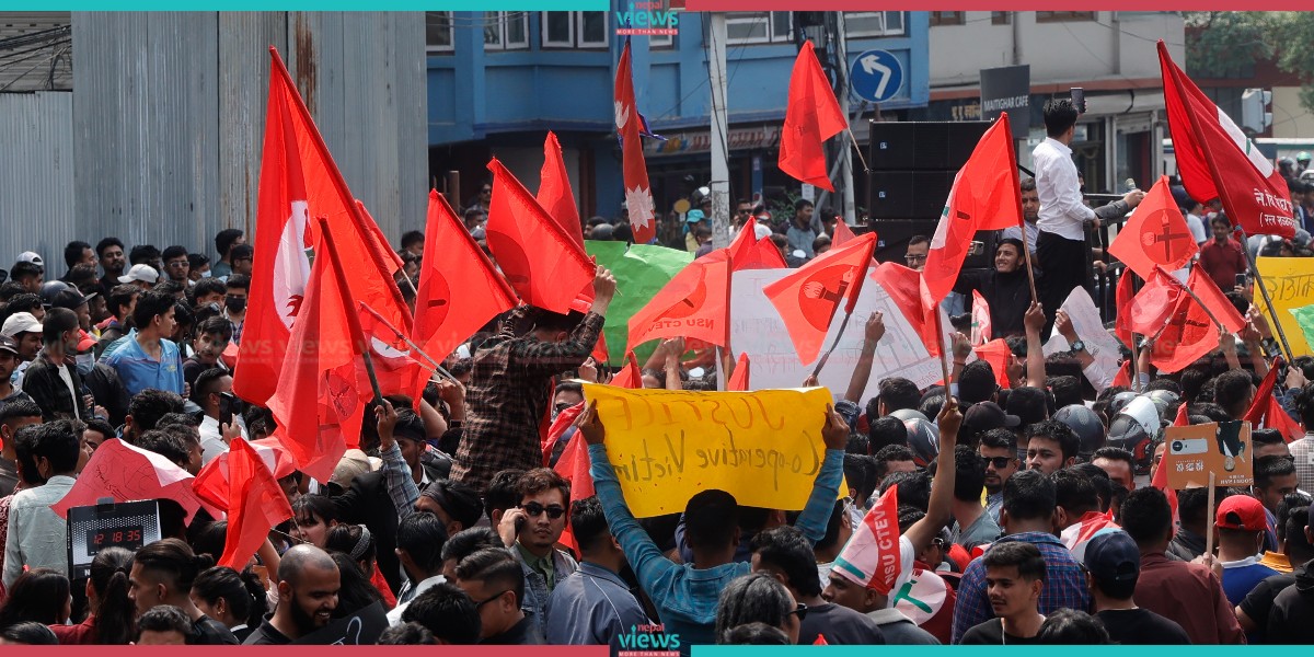 NSU’s motorcycle protest rally against Oli and Home Minister Lamichhane (Photo Feature)