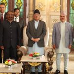Auditor General of India Murmu pays courtesy call on Prime Minister Dahal