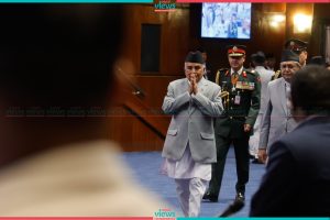 President Ram Chandra Paudel reaches Parliament to present policy and programs