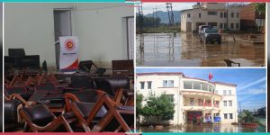 Flood in CPN (UML) Headquarters, Chyasal (Photo Feature)