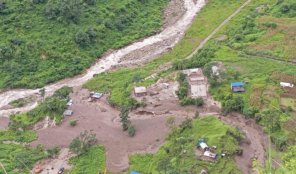Four people missing, two injured in landslide in Gorkha