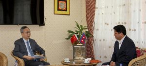 Chinese Ambassador pays courtesy on Industry Minister Bhandari