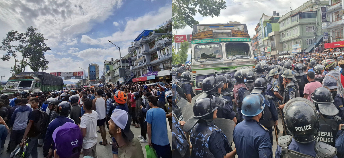 Stressful situation at Gathaghar, after truck hit scooter
