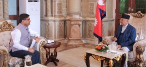 Meeting between PM Oli and Indian Foreign Secretary Misra