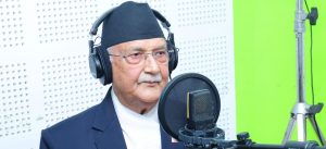 PM Oli records his voice in social movie ‘Nametine Ghau’