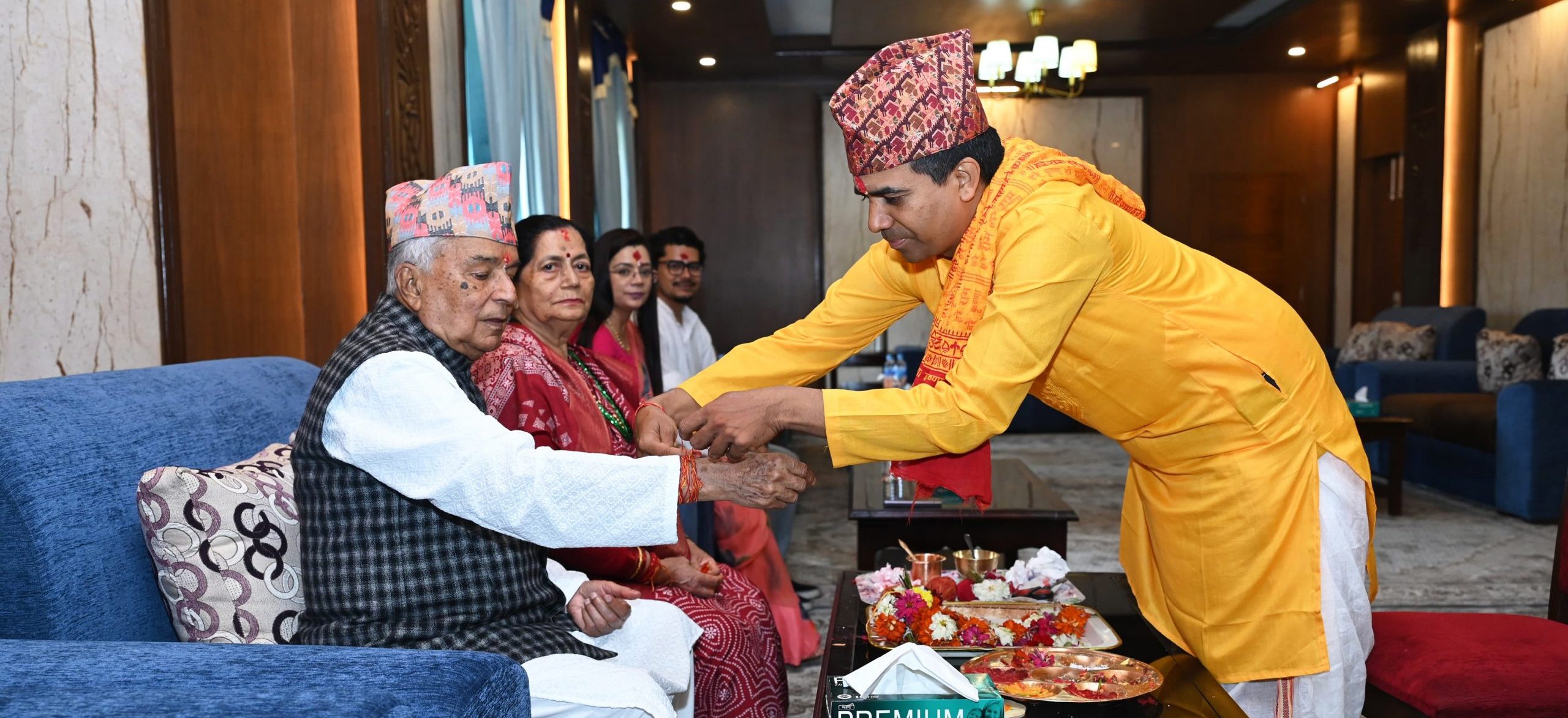 President Paudel receives ‘Rakshabandhan’