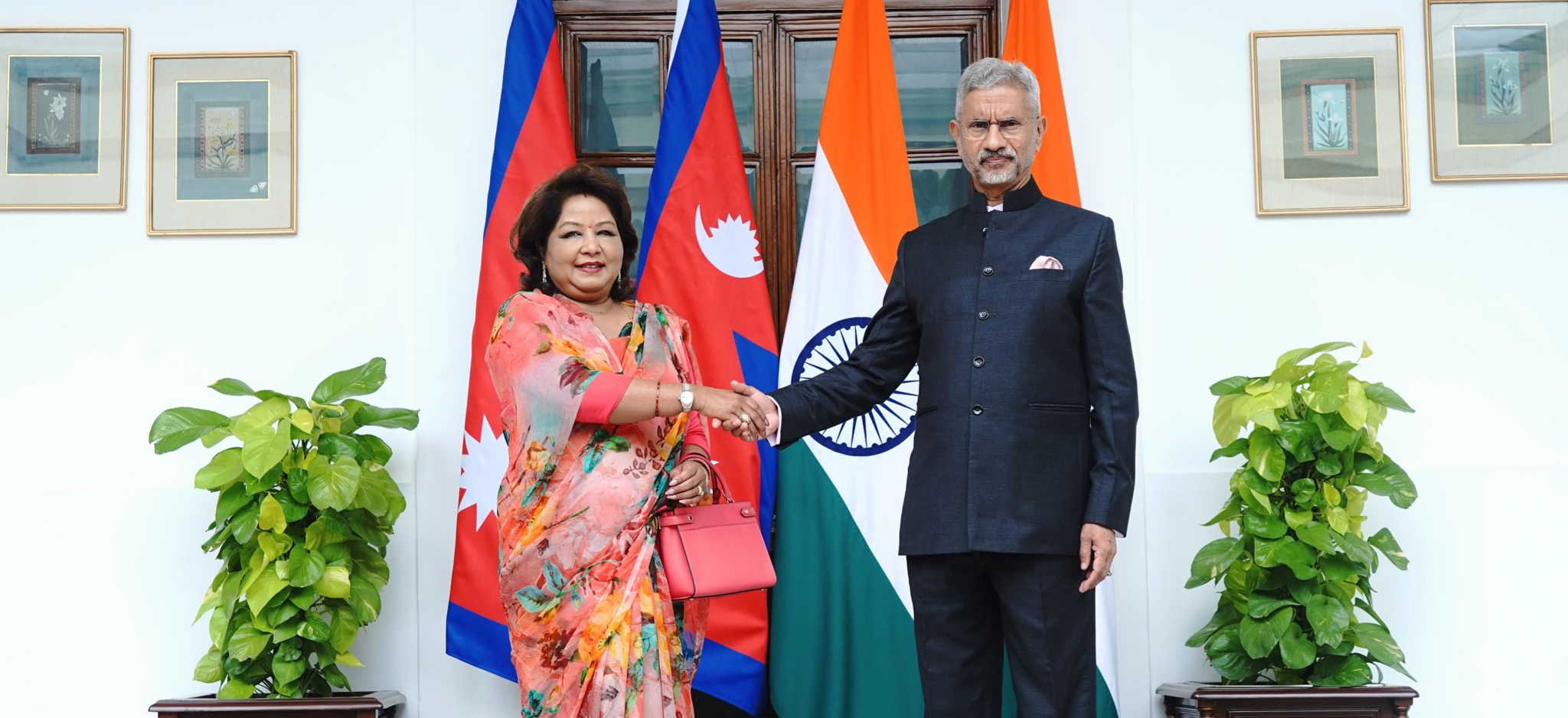 Meeting between Foreign Minister Dr. Arzu Rana Deuba and Minister of External Affairs Dr. Jaishankar
