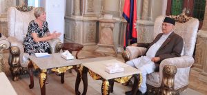 PM Oli and EU Ambassador Lorenzo meet
