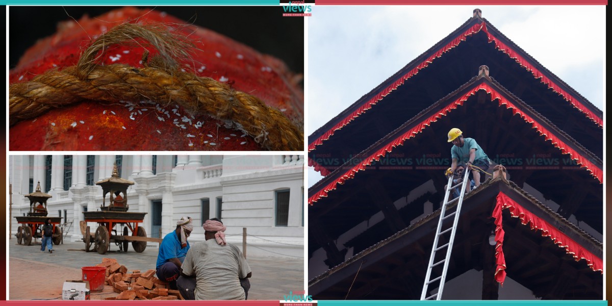 Preparation of Indra Jatra (Photo Feature)