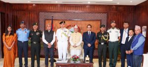 Indian defence trainees call on Prime Minister Oli